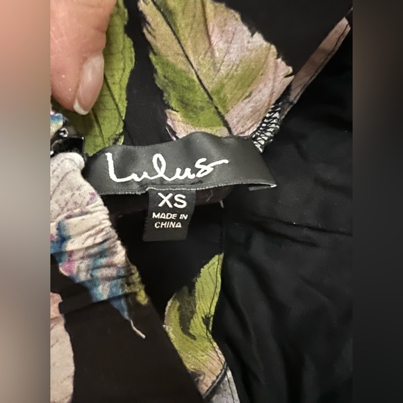 Lulu San Tropez floral jumpsuit wide legs w front slits & open strap back sz XS - Picture 11 of 14